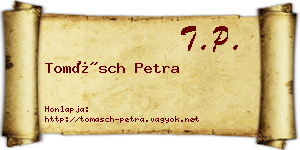 Tomásch Petra névjegykártya